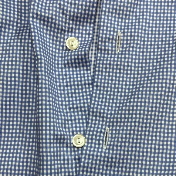 Eton Men’s Blue & White Slim Fit Long Sleeve Dress Shirt. Size 41 / 16 - Medium - Picture 7 of 13